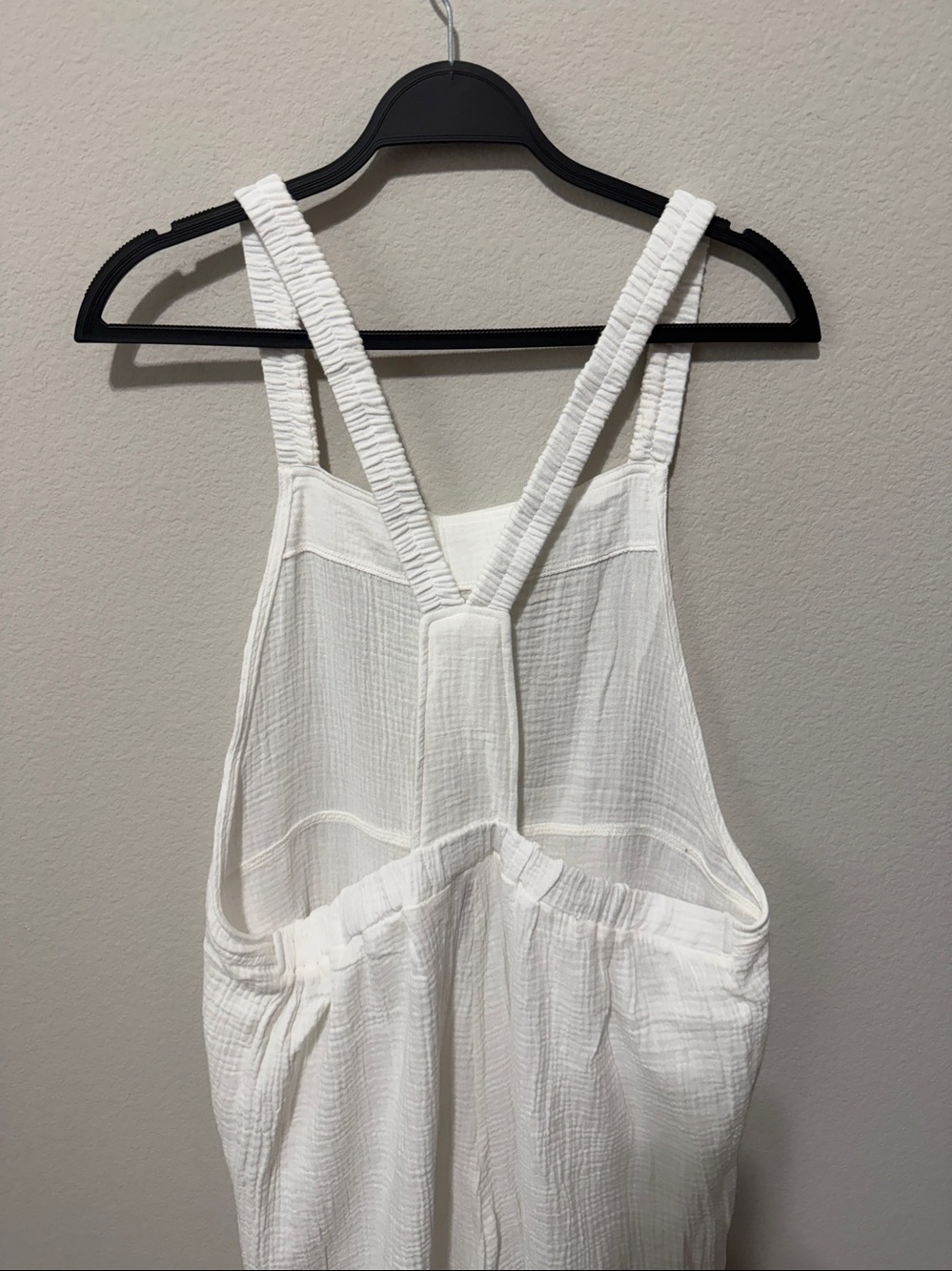 Zenana White Textured Wide-Leg Jumpsuit -blue pictured is for fit only. WH1 - Picture 3 of 4
